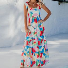 Robes décontractées wepbel à imprimé floral robe swing femme réservoir d'été