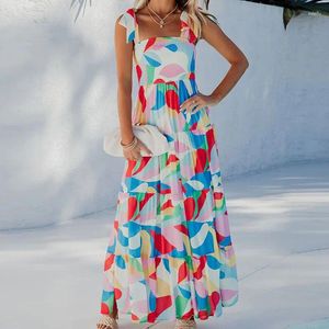 Robes décontractées wepbel à imprimé floral robe swing femme réservoir d'été