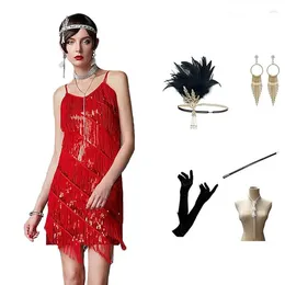 Robes décontractées Wepbel sans manches sexy gland sangle robe de soirée Y2K 1920S Gatsby costume femmes Spaghetti gaine moulante fête