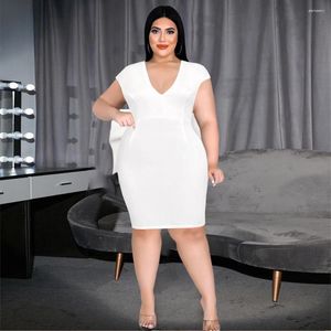 Casual jurken wit groot formaat vet plus vrouwen jurk s-4xl