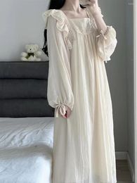 Robes décontractées blanches cottagecore maxi robe femme harajuku vintage long anniversaire streetwear streetwear coréen mode