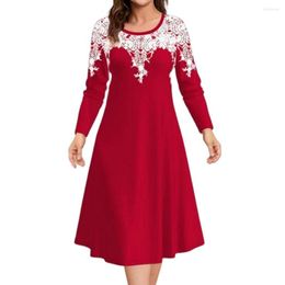 Casual jurken winter dames bloemenprint harajuku rok knie-lengte avondjurk o nek oversized trui 2023 feestkleding