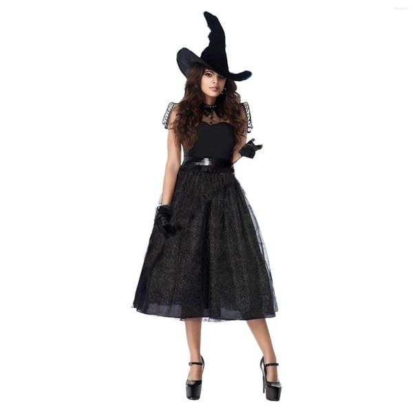 Robes décontractées Sorcière Halloween Cosplay Robe Dames Discothèque Mascarade Fête Adulte Jeu de Rôle Dessin Animé Gothique Pour Femmes