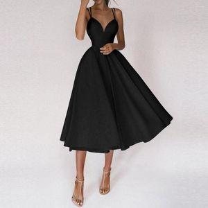 Casual Jurken Dames Diepe V-hals Mouwloos Elegant Formeel Schoolfeest Lang Maxi Cocktailparty Baljurk Bandage Zwartloze jurk Rood Zwart