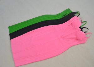 Vestidos casuales para mujeres negros verde color rosa sin mangas vestidos de vendaje damas longitudes de rodilla celebridad al cuerpo de cócteles cócteles vestidos elegantes