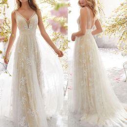 Robes décontractées Femmes Élégant Mariage Embridery Robe Sexy Dentelle Floral Dos Nu Robe De Soirée De Mariée Blanc Spaghetti Sangle Maxi Robe