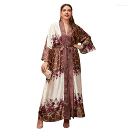 Casual jurken vrouwen grote maxi jurk elegant avondfeest 2022 luxe ontwerper lange oversized moslim kalkoenfestival kleding l- 4xl