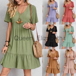 Robes Décontractées Femmes Lâche Vintage Mode Volants Befree Robe Grande Grande Dentelle Sexy D'été Boho Casual Party Robes Élégantes J230625