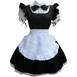 Casual jurken dames maid jurk schattig lolita cosplay outfit sexy kawaii café kostuum wit uniform schort bowknot mucama