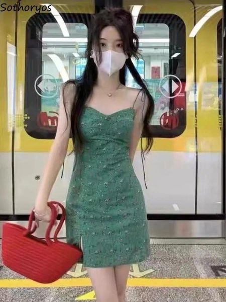 Robes décontractées Femmes Imprimer Quotidien Tendance Étudiants élégants Slim Designer Confortable Été Au-dessus du genou Style coréen Girlish Simple