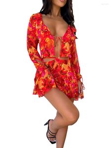Elegante maxi-jurk met off-shoulder kant voor dames, casual jurken, zoom met ruches en doorschijnende mesh-overlay - perfect voor een zomerbruiloft of speciaal