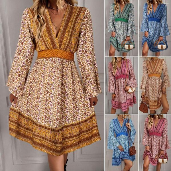 Robes décontractées Vêtements féminins pour femmes Gala Boho Floral Élégant Victorien Streetwear Y2k Vintage