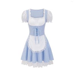 Casual jurken dames Duits Oktoberfest traditionele kleding zomer voor dames knie lengte midi jurk met spleet mini