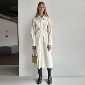 Robes décontractées Design de robe à manches longues pour femmes minceur de jupe longue A-line hiver 2024 Élégant confortable