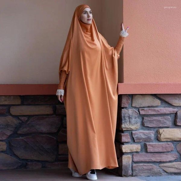 Robes décontractées Vêtement de prière pour femmes Ramadan Musulman Abaya Kaftan Femmes Robe avec Hijab Abayat Islam Robe modeste Vêtements arabes islamiques