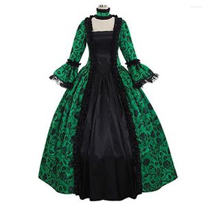 Casual jurken Victoriaanse Rococo-jurk voor dames Kostuum Vintage Steampunk Middeleeuwse Renaissance Kanten bal Cosplay Retro Lang