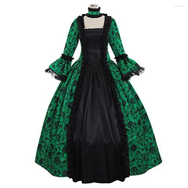 Vestidos casuales Vestido victoriano rococó de las mujeres traje vintage steampunk medieval renacimiento encaje adorno bola cosplay retro largo