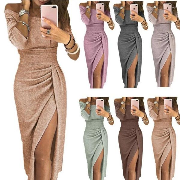 Robes décontractées Femmes Robe brillante paillette étincelante sexy