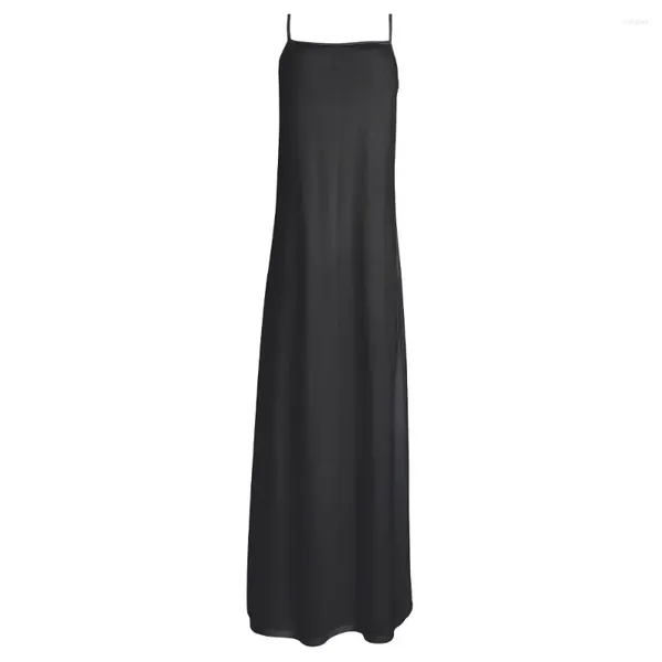 Vestidos casuales Mujeres Sólido Musulmán Interior Suspender Vestido largo Kaftan Dubai Abaya 2024 Ropa de verano Hijab Robe Femme Musulmane Abayat