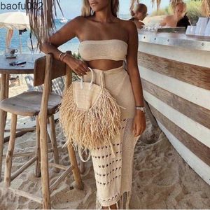 Robes décontractées Femmes Été Robe De Plage Maillots De Bain Maillots De Bain Plage Cover Up Dentelle Crochet Deux Pièces Bikini Cover Up Costume Bikini Cover Up W0315