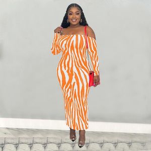 Casual Jurken Zoctuo Oranje Ruches Bodycon Galajurk Voor Zwarte Meisjes Elegant Uit De Schouder Backless Maxi Vestidos Verjaardag Club Party