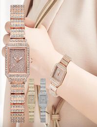 Casual Elegant Dames Watchs Arrivals Big S Gold and Sliver Belts Femme Designers Fashion Regardez coréen ensemble avec Diamond Squar9941055