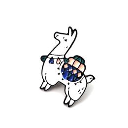 Casual email pin alpaca broche tas kleding raspen pin badge cartoon sieraden jeugd vriendje cadeau