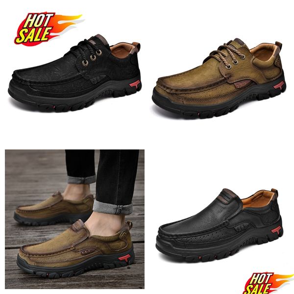 Zapatos explosivos casuales Hombres de gran tamaño casual GAI hombres zapatos de cuero nuevos portátiles entrenador de pies no malolientes Ligero Elegante tamaño grande nueva moda tamaño 38-51