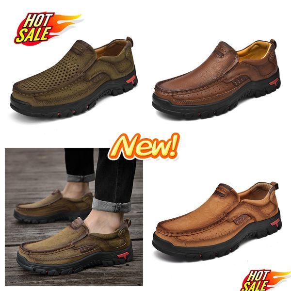 Zapatos explosivos casuales Hombres de gran tamaño casual GAI hombres portátiles nuevos zapatos de cuero entrenador Elegante Impermeable Elegante 2024 fácil de combinar Eur38-51 tamaño grande