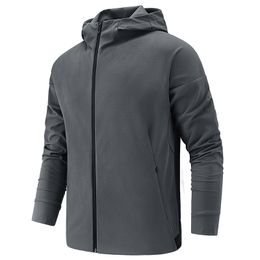 Chaqueta cortavientos para deportes al aire libre para hombre, moda informal, ligera, resistente al viento, chaqueta cortavientos sencilla con cremallera, sudadera con capucha, chaqueta deportiva de entrenamiento para mujer 70092#