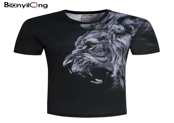 Mode décontractée hommes femmes t-shirt impression 3d lion conçu élégant t-shirt d'été marque hauts t-shirts grande taille M5XL Oneck8014486