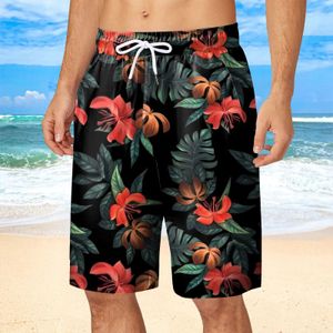 Casual Fashion Mens Shorts Hawaii Vacation Swimsuit voor mannen Board 3d Floral Print Short Pants Ropa de Hombre Beach 240424