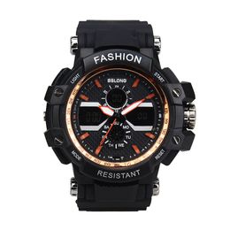 Reloj electrónico con esfera grande para hombre, multifuncional, informal, a la moda, para exteriores