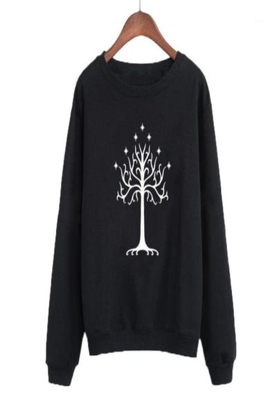 Chándal informal para mujer, sudaderas con cuello redondo, sudadera de Gondor de árbol blanco, jersey Harajuku, Jersey 14588520