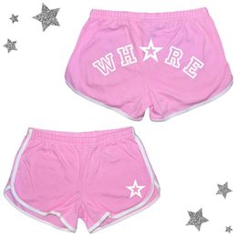 Casual high dames jabbers esthetiek schattige roze shorts grunge print streetwear casual high taille punk fairycore slanke shorts 240420