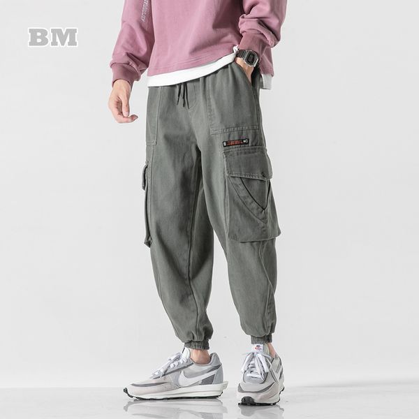 Décontracté japonais Streetwear Cargo pantalon Harajuku Joggers hommes vêtements Style coréen mode décontracté Harem pantalon pantalons de survêtement amples