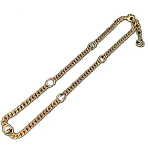 Colliers de bijoux décontractés Designer Classic Collier Gold plaqué à longue chaîne Collier Femmes Juif de collier Femme Ornement de luxe ZH217 B4