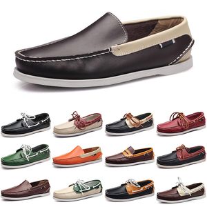 Casual Loafers Men Leer schoenen Sneakers Bottom Cut Classic Triple Black Witte Bruine Dress Shoe Heren Trainer 49347 S