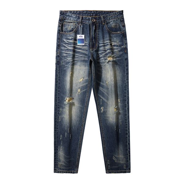 Jeans masculins insignifiants, jeans déchirés nostalgiques, taille 28-48 pour 50-142 kg
