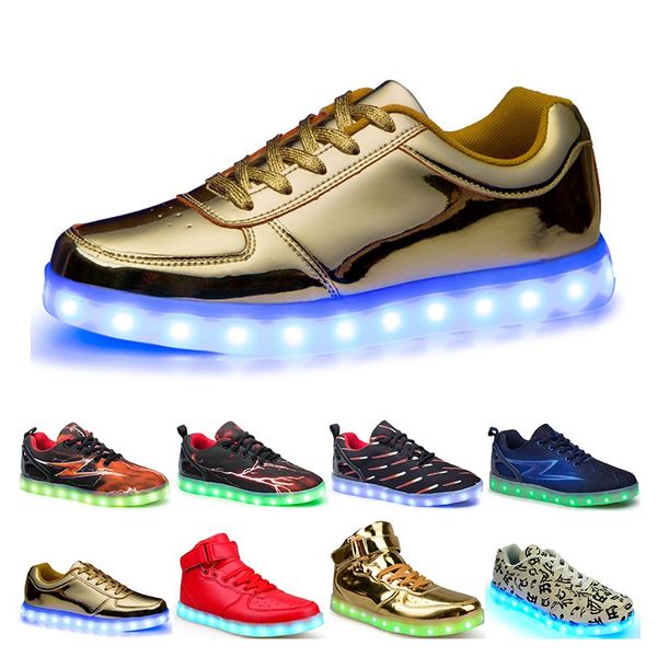 Taille lumineuse décontractée 36-46 grandes chaussures pour femmes hommes Eur Fashion respirant confortable noir blanc vert rouge rose bule orange deux 65 gai 678 780 968 5