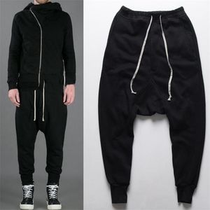 Casual mannen broek harem s herfst winter joggers hiphop drop crotch jogger kleding mannelijke broek 50 210715