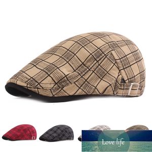 Casquette décontractée pour hommes Bérets rétro Chapeau pour femme Bérets à carreaux en coton pour hommes Casquettes plates Artiste Peaky Blinders Chapeau Gavroche Casquette Prix usine Conception experte Qualité Dernières