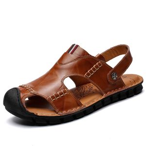 Sandalias casuales para hombres, zapatos de playa de arena para césped al aire libre, diseñadores de lujo, chanclas para caballeros, parte inferior suave