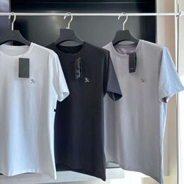 Casual Men T Shirt Designer T Shirts Mens Dames Solid Color Letters geborduurde grafische tee zomer losse high -end shirt met korte mouwen