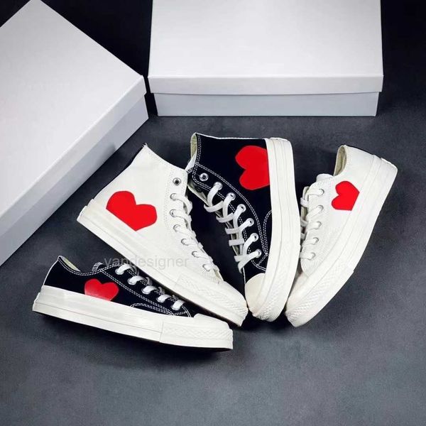 Casual Men Womens 1970 Lienzo Shoes Star Sneaker Chuck 70 Chucks 1970 Big Eyes Red Heart Shape Platform Nombre conjunta