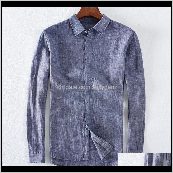 Décontracté Vêtements pour hommes Vêtements Drop Delivery 2021 Dry Fast Respirant Anti-Static Anti-Radiation Manches Longues Homme Chemises Qualité Bleu Été Fla