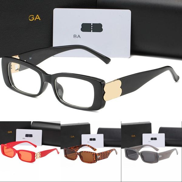 Lunettes de soleil de créateur de créateurs décontractés Rectangle Black Blue Lenses ProtyEct Eyes Lunettes de soleil pour femmes