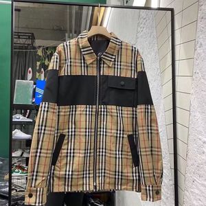 Casual Hommes Veste Manteau Caps Luxe Plaid Designer Bomber Veste Haute Qualité Veste Automne Mode En Plein Air Sweats À Capuche Manteaux Coupe-Vent Cargidan Zipper Chemises Pour Hommes