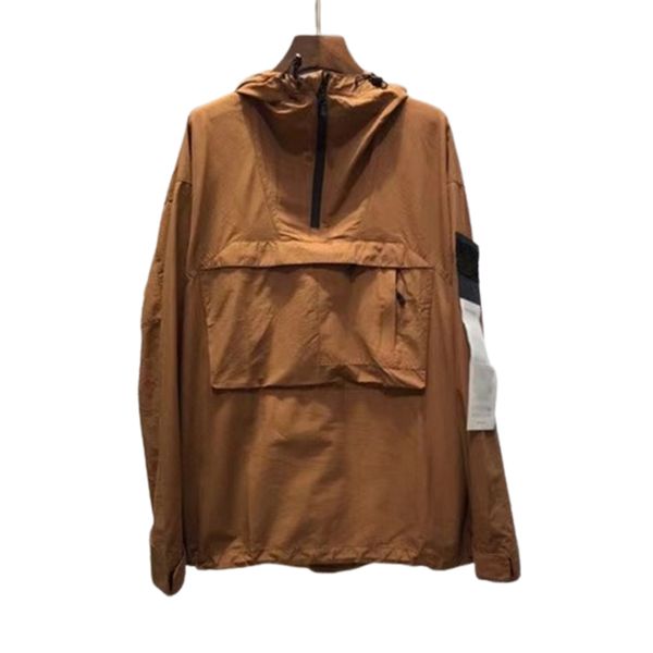 Veste coupe-vent décontractée pour hommes Topstoney couleur pure extérieur coupe-vent sweats à capuche couple veste veste concepteur automne grande poche veste d'assaut