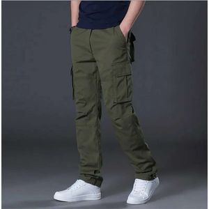 Pantalon de cargaison d'automne de printemps décontracté coton multiples multiples pantalons réguliers CE D